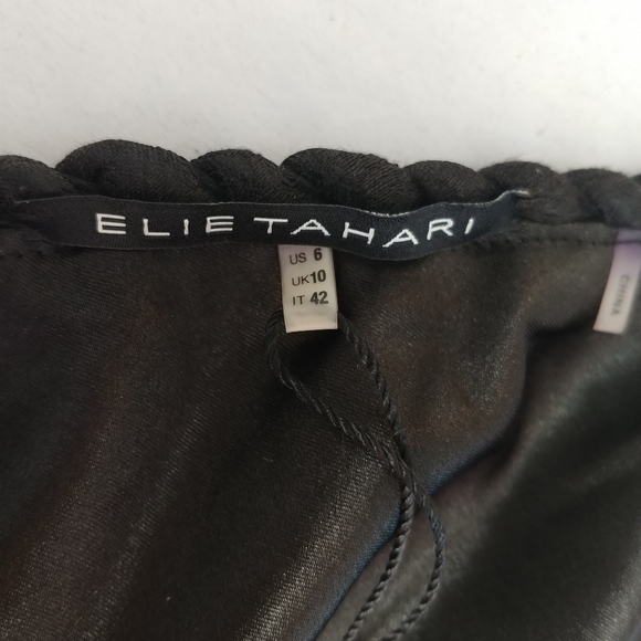 NWT Elie Tahari Silk Linen One Shoulder Dress 6 - Picture 9 of 14